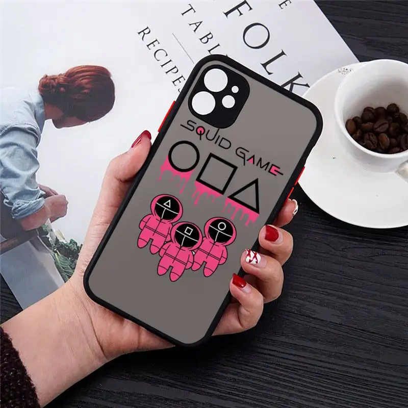 

Hotest Squid Game Phone Case for iPhone 13 12 11 Pro Max 13 12 Mini X XS Max XR 8 7 6 Se2020 Plus Hard Cover