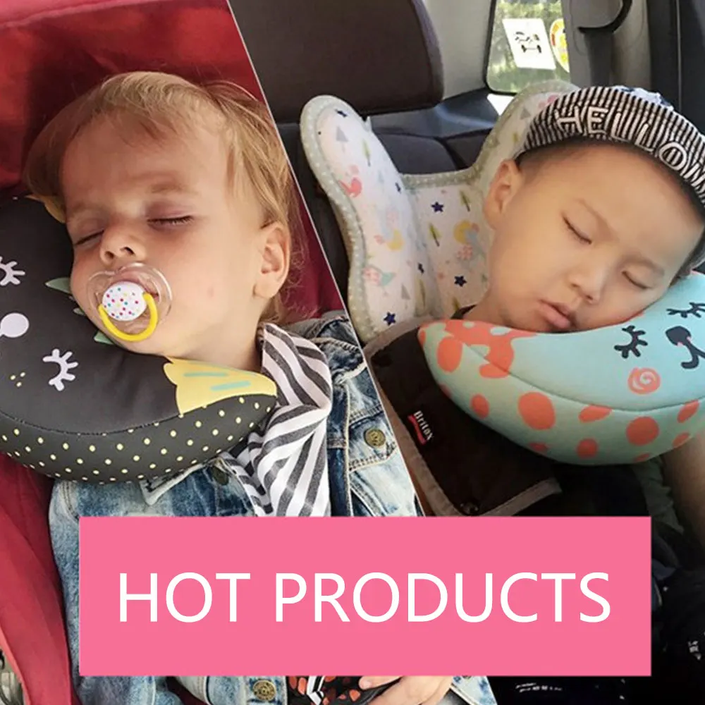 Baby car seat belt shoulder guard baby seat pillow child neck cushion moon shape child head protection sleep pillow on car