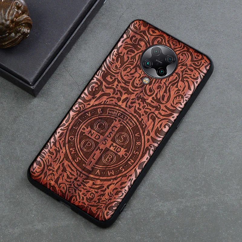 Резной деревянный чехол для Xiaomi poco f2 pro противоударный из ТПУ бампер Pocophone корпус |