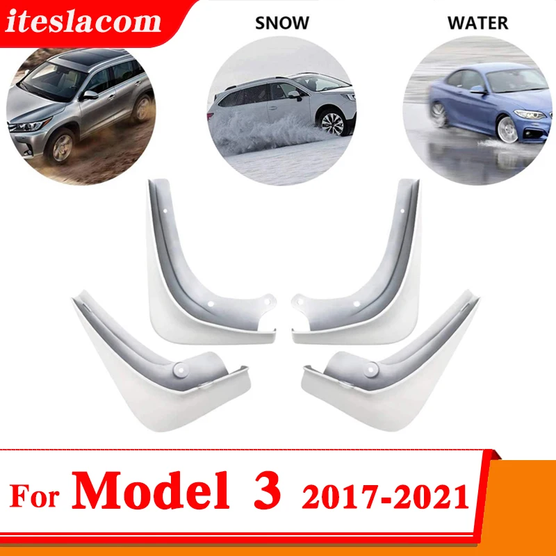 

4 шт./компл. Model3 Брызговики для Tesla Model 3 2021 аксессуары Брызговики белое углеродное волокно ABS черный матовый