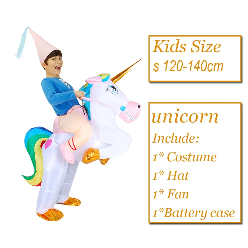 unicorn kids 1033A Детский Надувной Костюм с динозавром, вечерние костюмы с единорогом-инопланетянами, костюм «Единорог», маскарадный костюм на Хэллоуин для взрослых - Цвет: unicorn kids 1033A