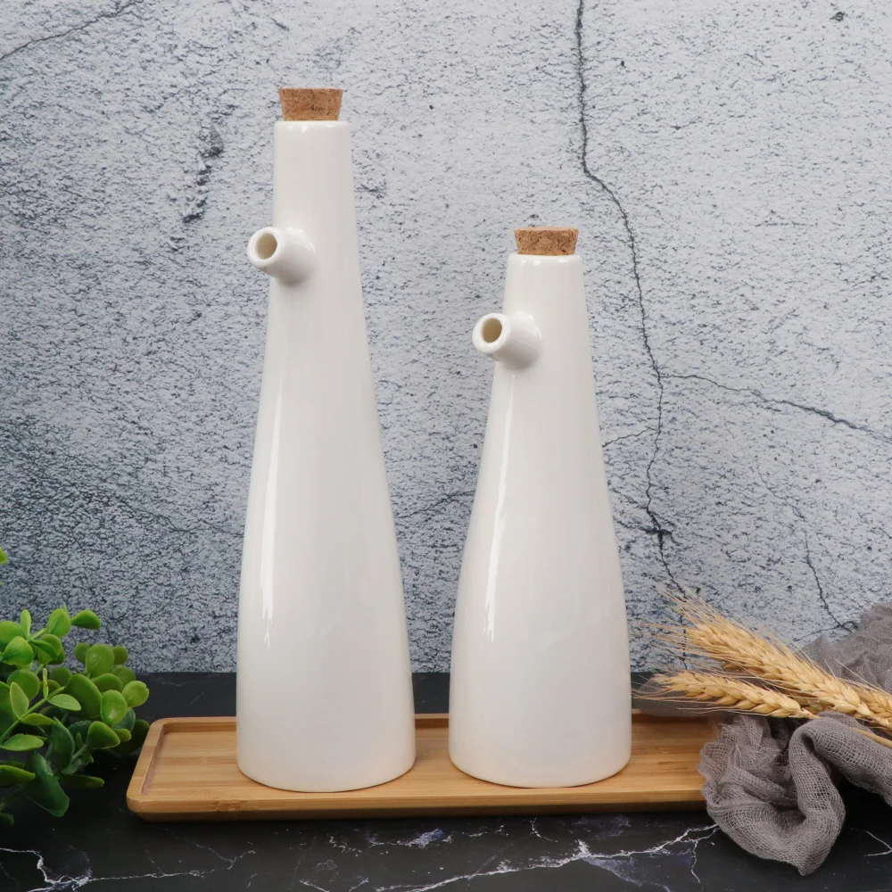 Ceramic Vinegar Porcelain Olive Oil Pot Soy Sauce Vinegar Bottle Seasoning Gravy Boats Kitchen Cooking Tools Storage Bottles