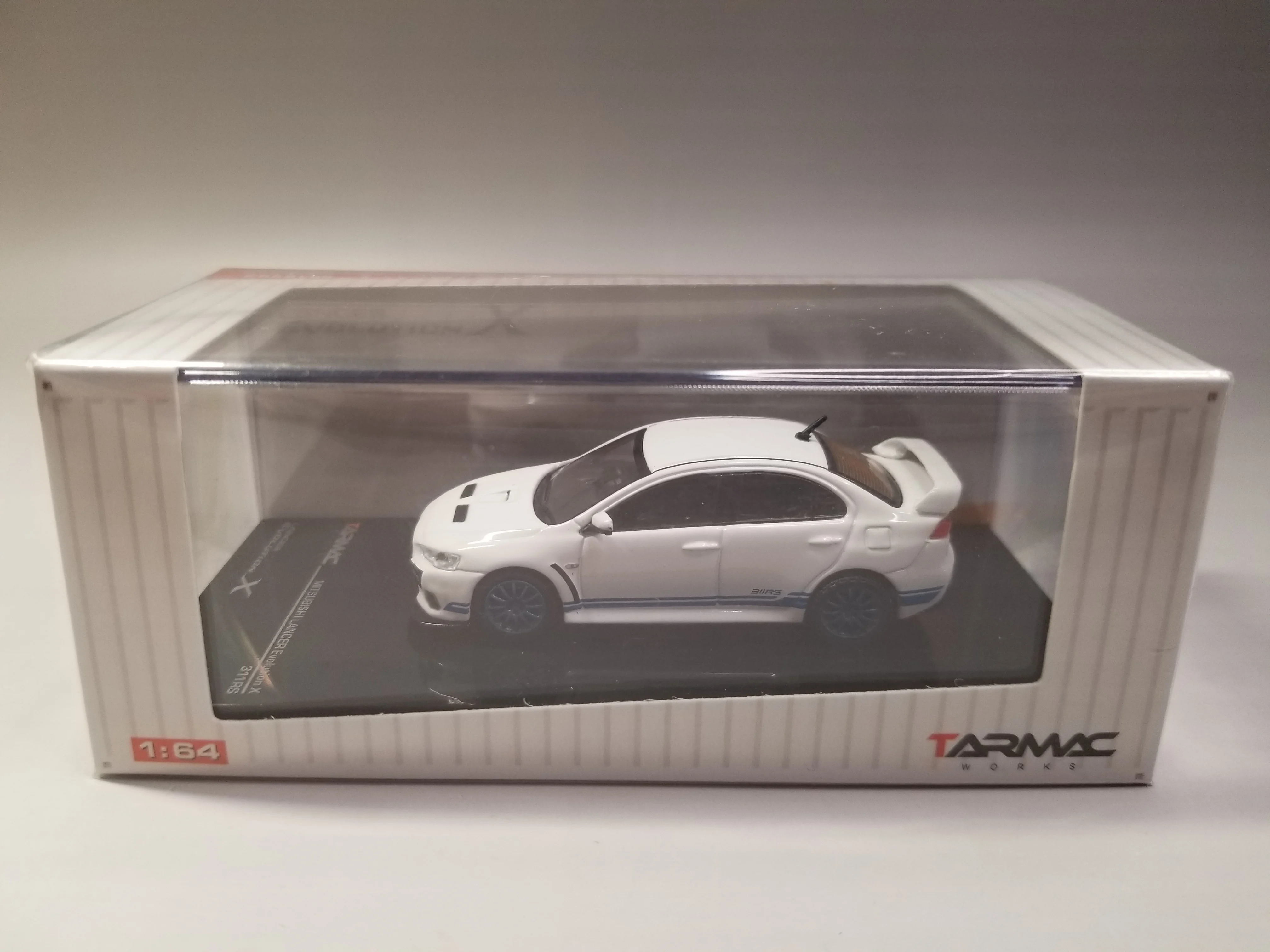 

Tarmac Works 1/64 Mitsubishi Lancer Evolution X 311RS T64-004-311RS Die Cast Model Car Collection Limited