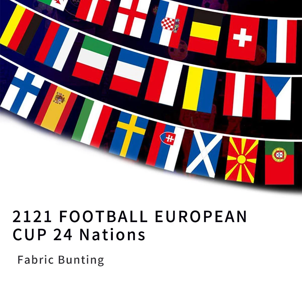 

2 String World Banner Hanging Flag Football Championship Bunting 24 Team Flag Country World Banner Bunting 20*28cm String Flag