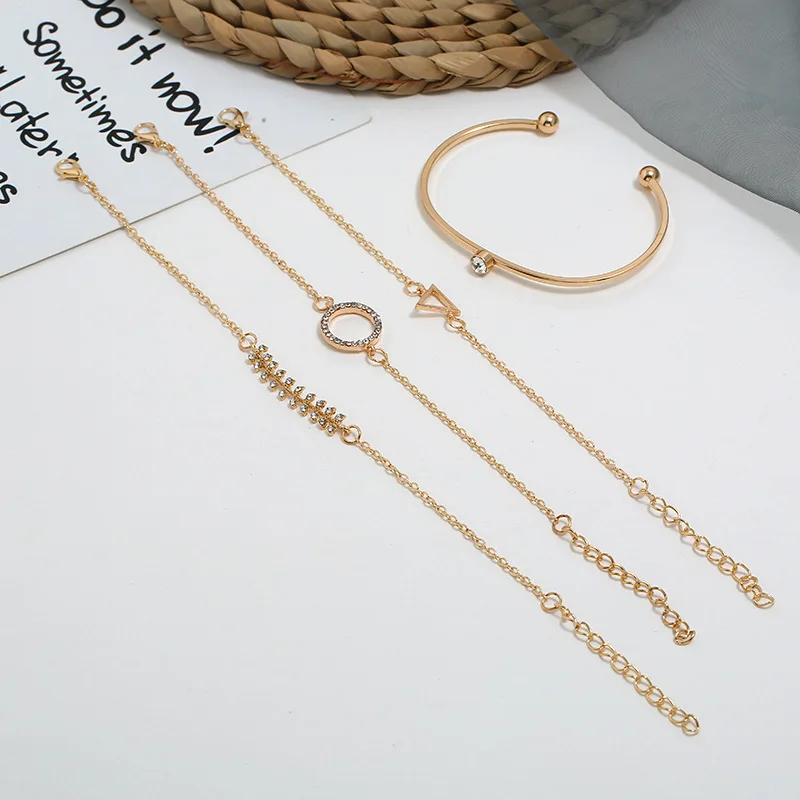 

4pcs set Fashion Bracelets Bangles for Women geometric jewelry bracelet