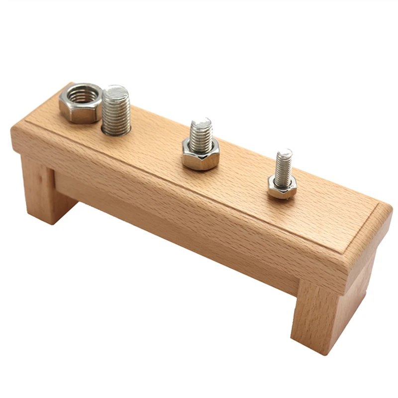 Juguete de madera para atornillar y atornillar, material did&aacute;ctico de atornillar para ni&ntilde;os, juguete de entrenamiento de pr&aacute;ctica de vida-1