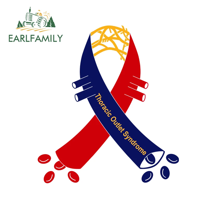 

EARLFAMILY 13cm x 11.7cm for Thoracic Outlet Syndrome Car Stickers Vinyl JDM Bumper Trunk Graphics Windshield Decal Decoration