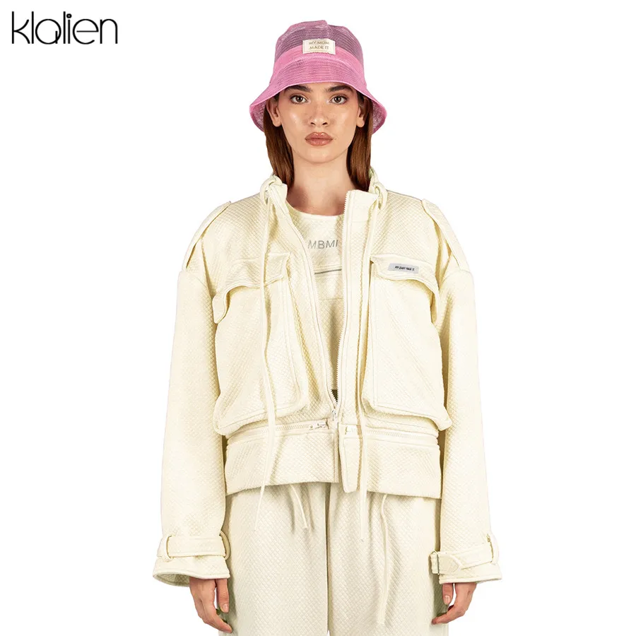 KLALIEN осенне-зимнее модное уличное повседневное женское пальто простое