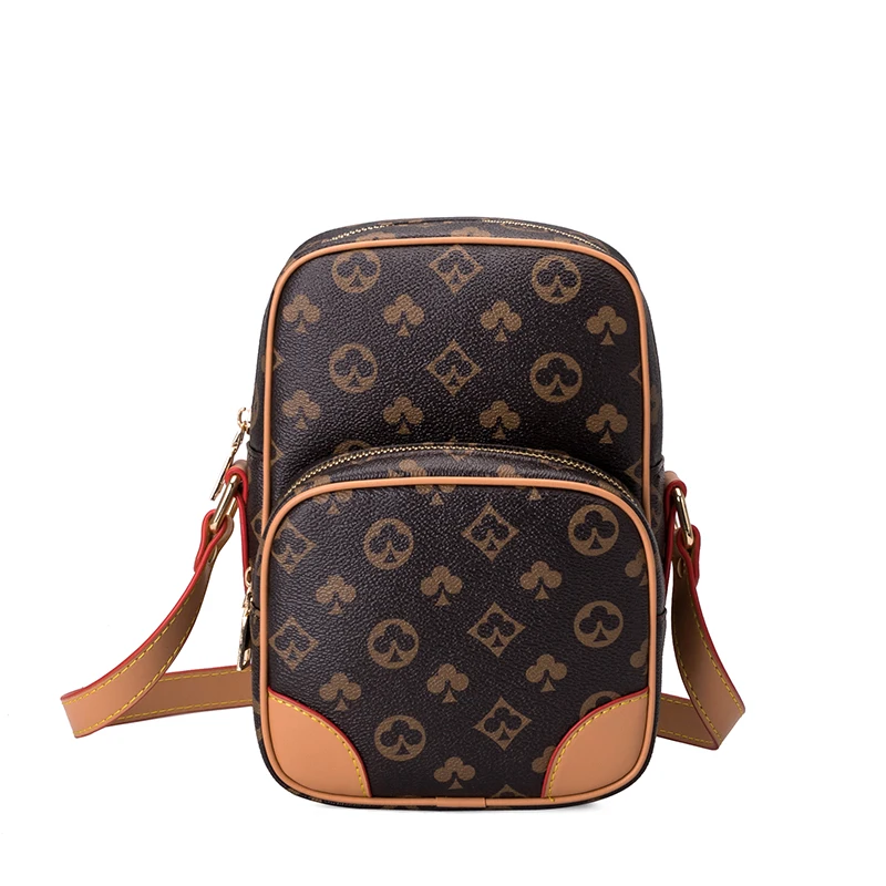 

Роскошная брендовая сумка высокого качества с принтом для камеры, повседневные дизайнерские женские мини-сумки на плечо из искусственной к...