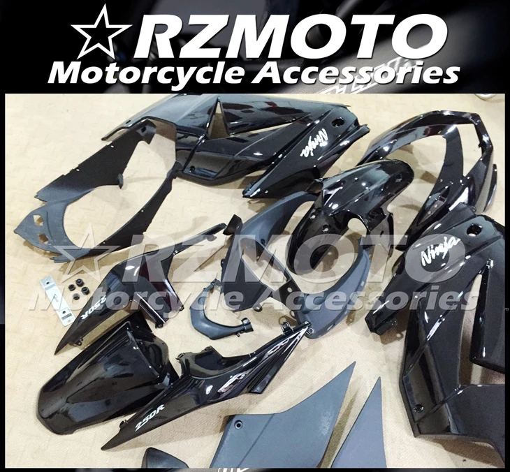 

High quality New ABS Motorcycle Full Fairing Kits fit for Kawasaki Ninja EX250 2008 2009 2010 2011 2012 Custom Black glossy