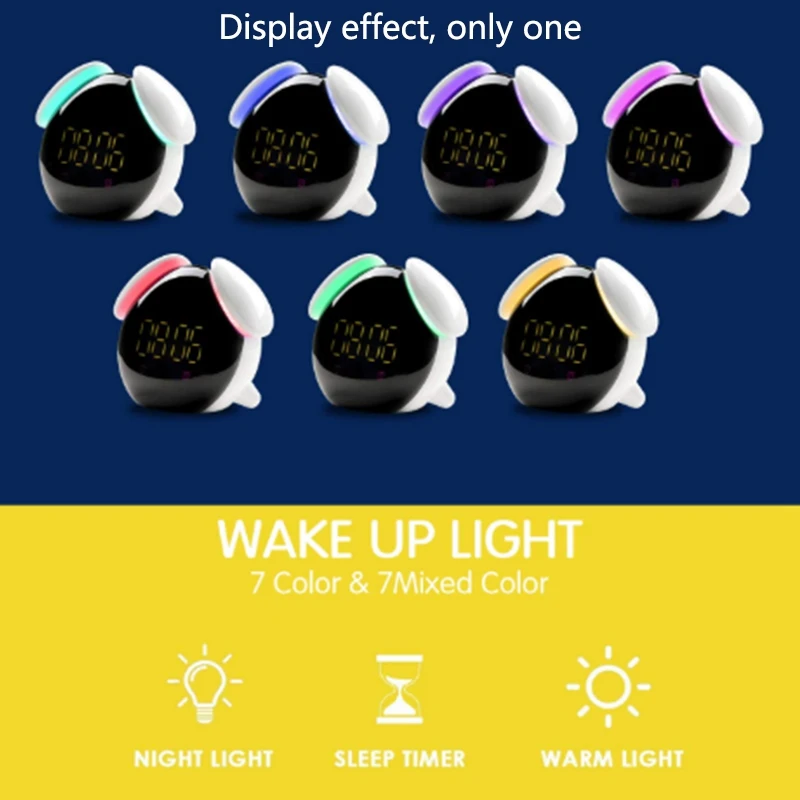 

Children's Training Device, Alarm Clock, Night Light and Sleep Sound Machine, Rechargeable Intelligent Alarm Clock