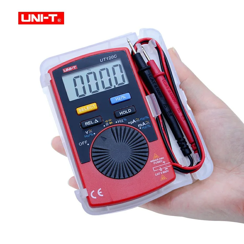 UNI-T UT120C Pocket Size Stype Digital Multimeter Auto Range Tester DC AC Voltage Diode Mini Electrical Meters LCD Display | Инструменты
