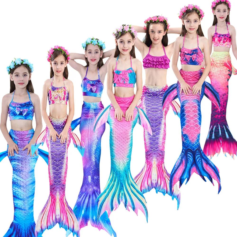 Женский костюм русалки Ариэль летнее платье для косплея комплект бикини