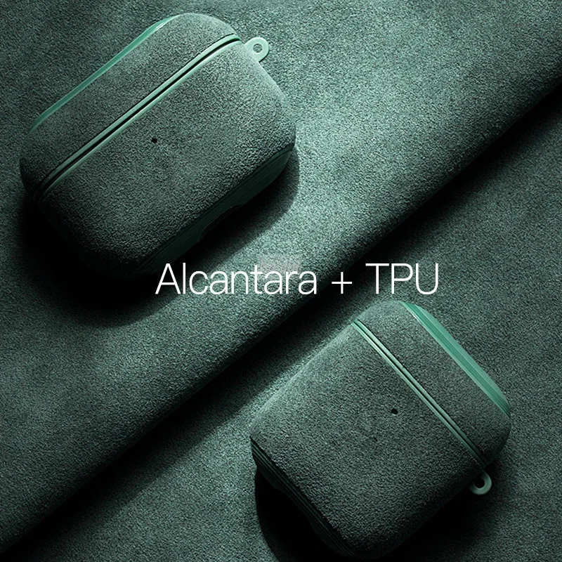 Итальянская Алькантара чехол для AirPods Pro Роскошный из искусственной кожи AirPod 2 &amp 1
