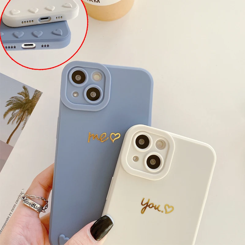 

Letter Love Phone Case For iPhone 11 12 13 Pro Max Soft Silicone Back Cover