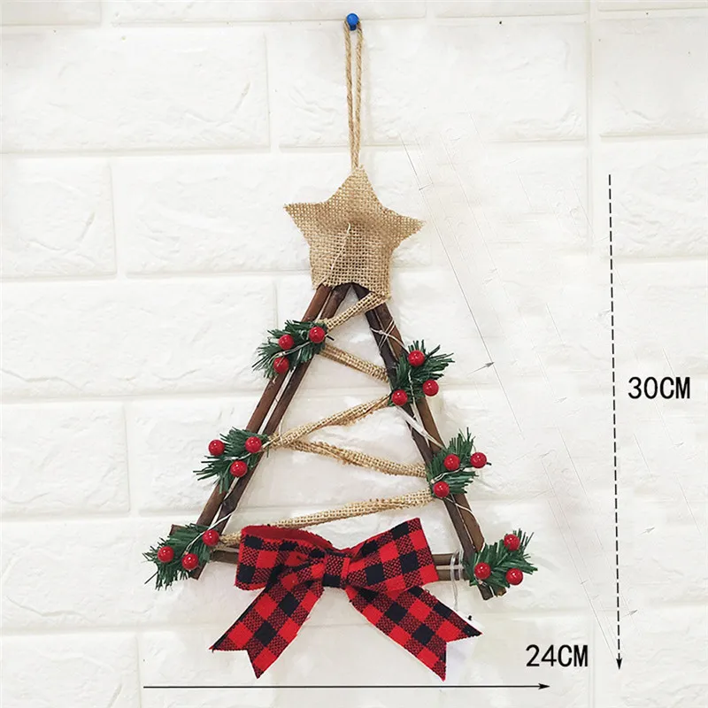 2020 новые Елочное украшение Рождественский венок настенная подвесная гирлянда