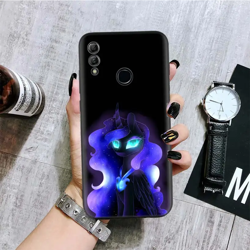 Волшебная с рисунком из мультфильма «Мой Маленький Пони» черная крышка чехол для телефона для huawei Y9 Y5 Y6 Y7 Honor 10 9 Lite 9X8X8 S 8A фотоаппаратов моментальной печати 7S 7A 10i 20i V20 Coque Капа