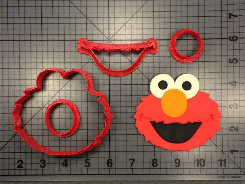 Улица Сезам Монстр лицо Elmo Оскар 3D печать печенья резак набор|Инструменты для