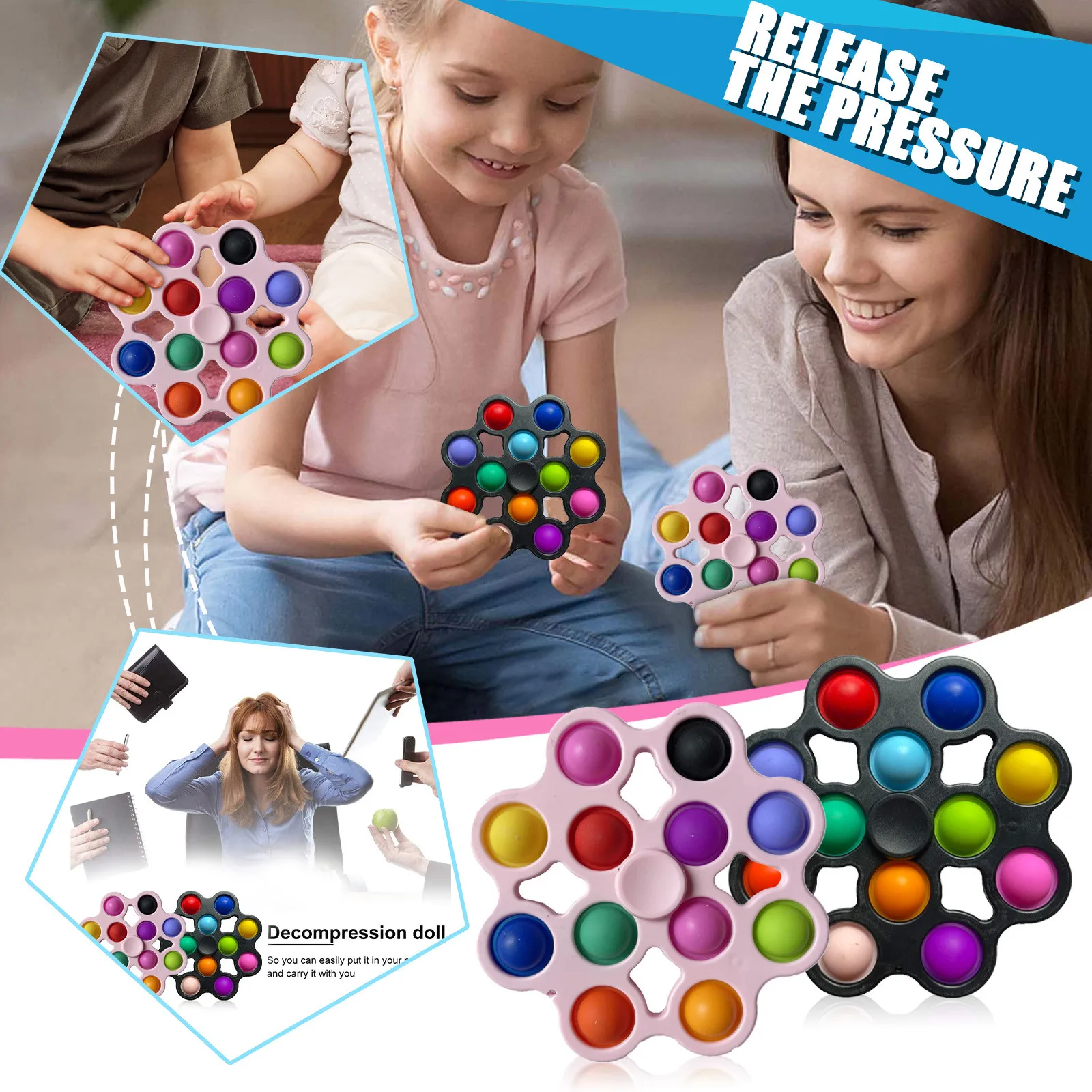 

Rotation Push Simpl Dimmer Antistress Fidget Sensory Toys Mini Fidget Toy Early Educational Toy For Adults