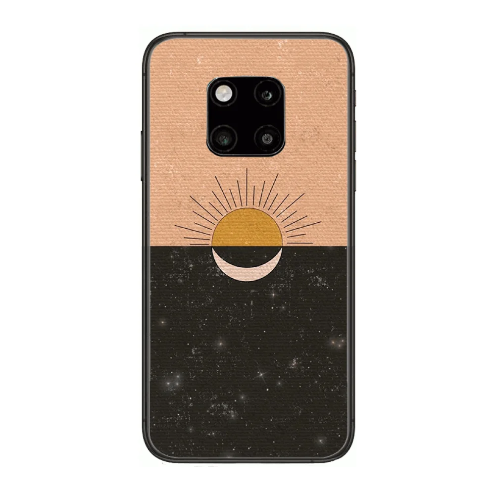 

Boutique Fashion Phone Case For Huawei mate 30 10 20 40 Lite Smart Z Pro Black Etui 3D Coque Painting Hoesjes case