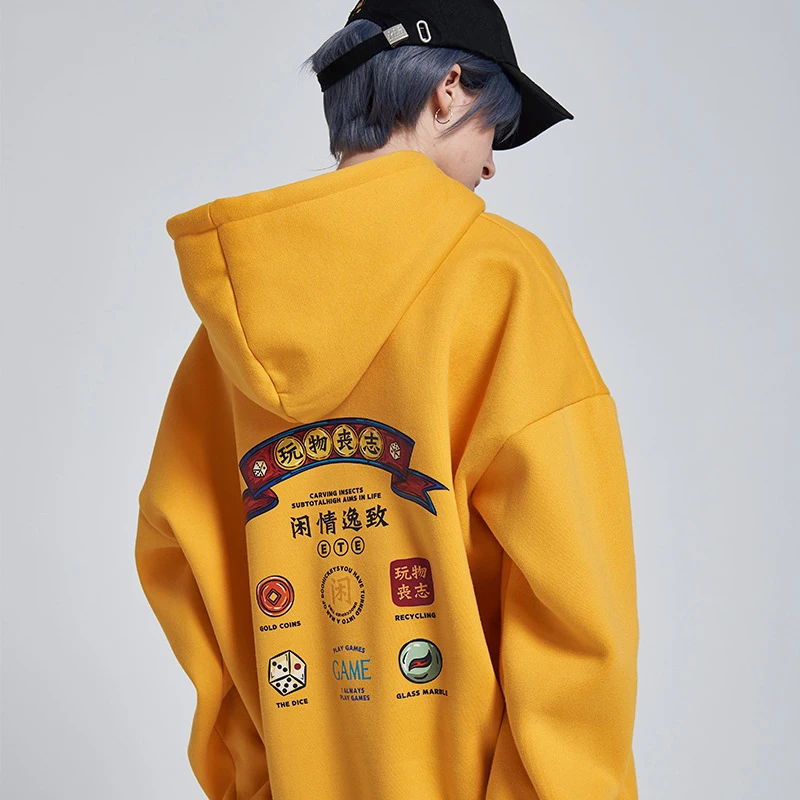 

Флисовая Осенняя Повседневная винтажная уличная одежда в стиле хип-хоп Harajuku для женщин и мужчин, толстая зимняя Толстовка большого размера ...