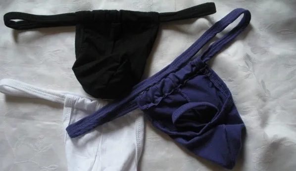 Мужские сексуальные хлопковые стринги coolflex черные синие белые эротическое