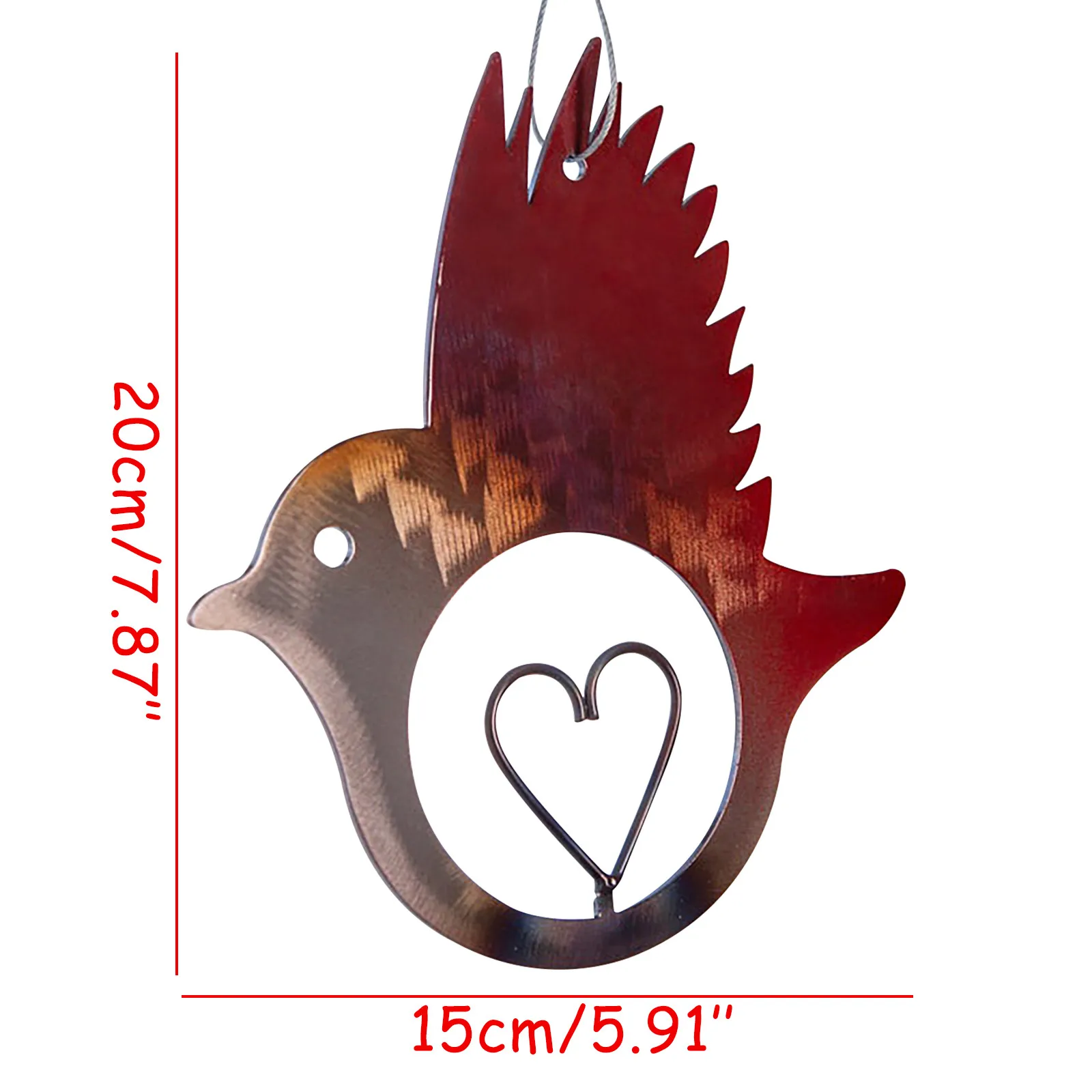 Wind Chimes Decoration Metal Art Home Iron Bird Heart-shaped Hollow Room Decor Indoor And Outdoor Decorations | Дом и сад