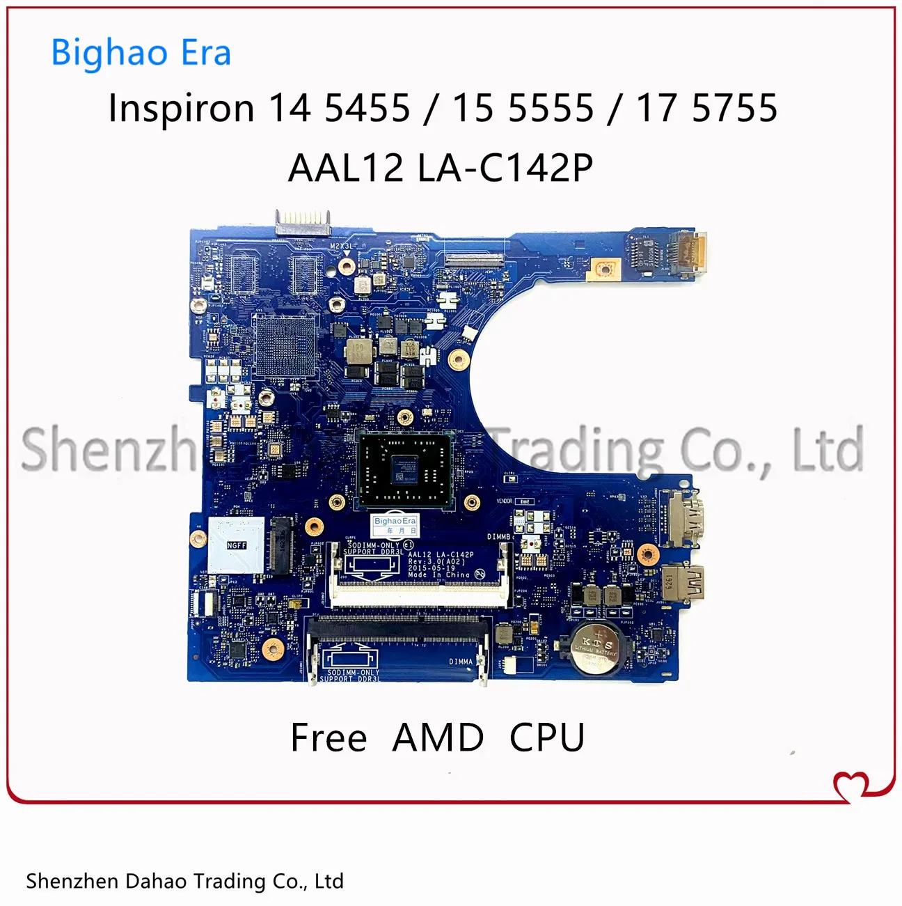

Материнская плата для ноутбука Dell Inspiron 14 5455 15 5555 17 5755