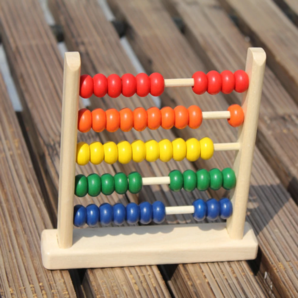 Красочные деревянные математические игрушки Abacus цифры счетные бусины