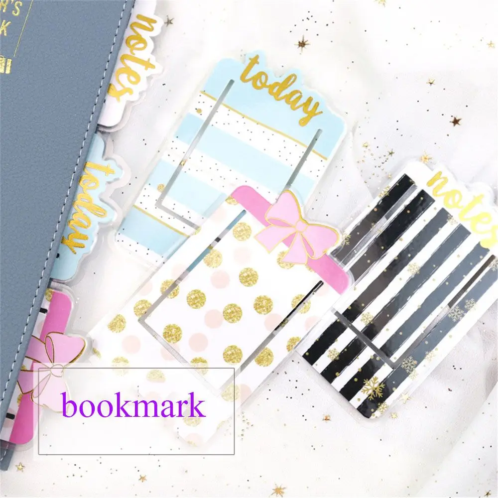 Милый свежий стиль фольга бумажная Закладка студентов дневник планировщик