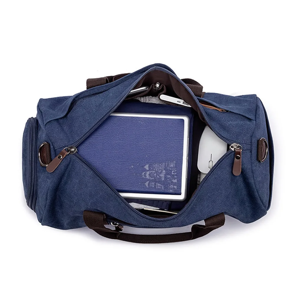 GNWXY Outdoor Travel Bag Canvas Crossbody Duffel Bag Men Carry On Luggage Bag Large Weekend Bag With Shoe Warehouse Dropshipping