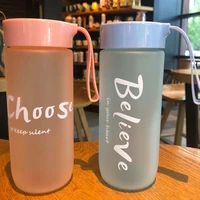 sports cup couple water cup plastic portable drink bottle tarvel outdoor rope water bottle juice milk cup kitchen cup 2021