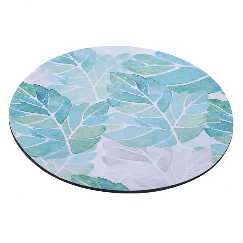 Круглый коврик для мыши серия планеты Коврик кролик животные лист компьютерное