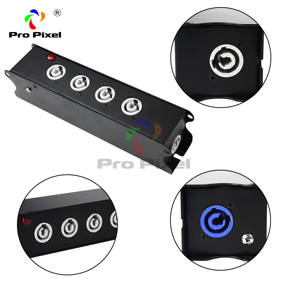 1 шт. 4 порта power con power Box, power con in и power con out для движущихся головок, dj светильник