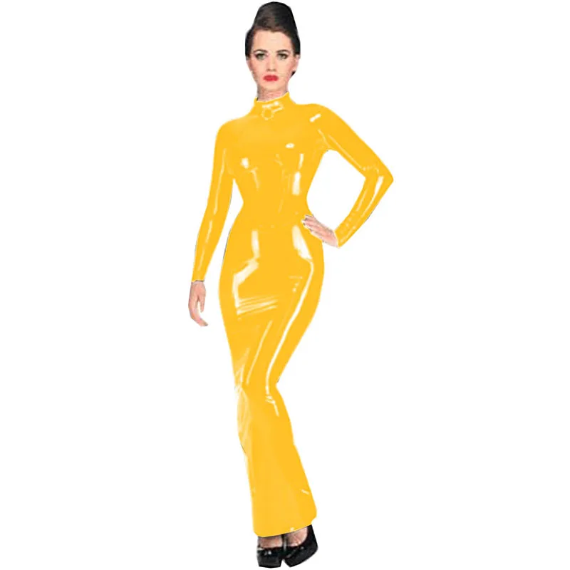 Женское длинное облегающее платье большого размера с высоким воротом и Платье