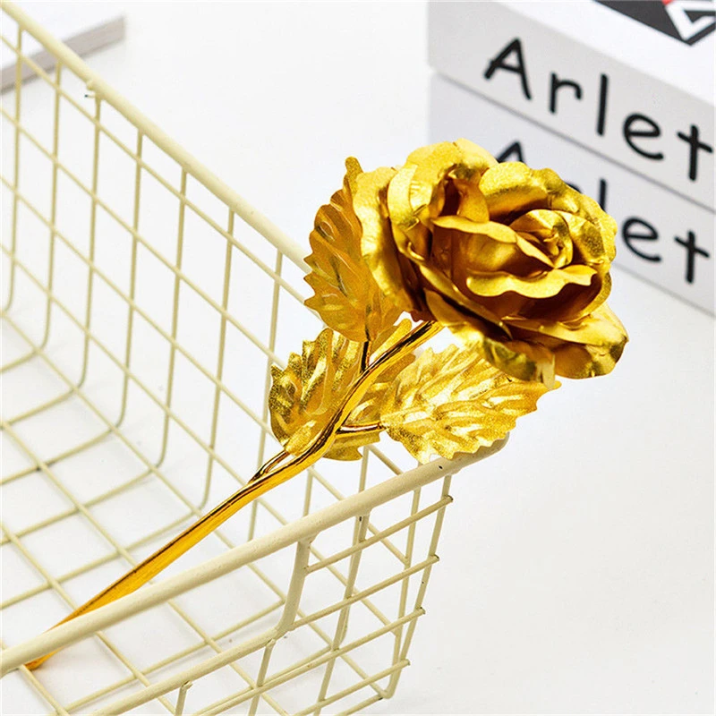 

Rose Eternal 24K Gold Foil Flower Creative Romantic Atmosphere for Home Decor Christmas Valentine's Day Gift 2021