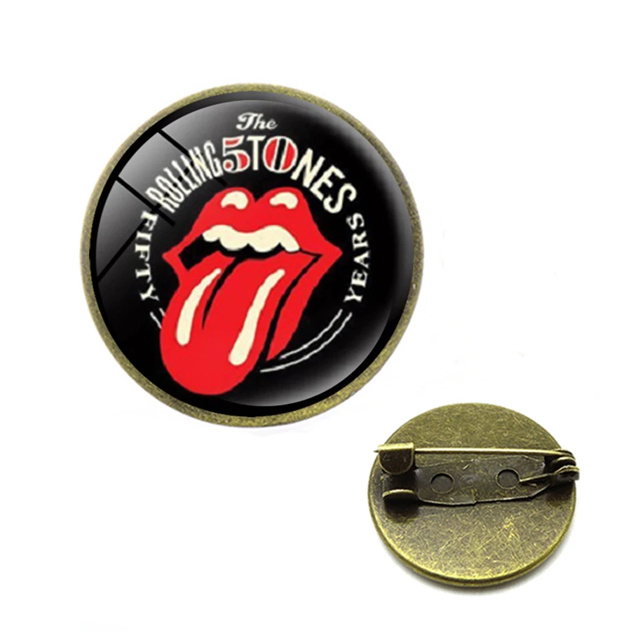 Знаменитая рок группа Роллинг камни сувенирная коллекция значки красный язык