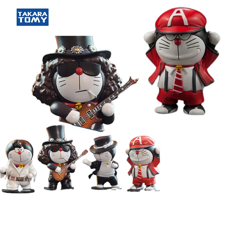 

4 New Style Doraemon Figure Anime Peripheral Model Doraemon Michael Jackson COS Desktop Car Decoration Children Boyfriend Gift