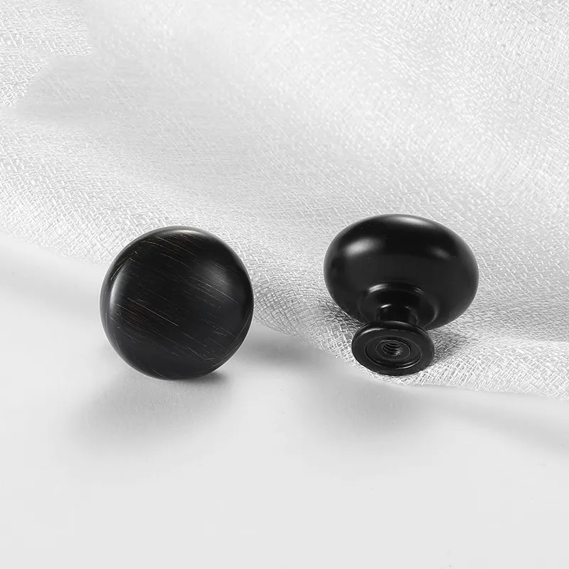 

American Brass Yellow Bronze Round Single Hole Handles Cabinet Door Cabinet Drawer Knobs Modern Furniture Wardrobe Pulls 641