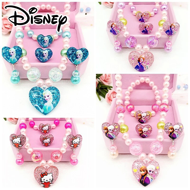 4 шт./компл. Замороженная Принцесса подарок на день рождения для девочек ожерелье