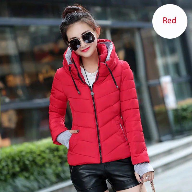 2019 Women Autumn Winter Jacket Warm Parkas Plus New Ladies Thicken Short Outerwear Stand Collar Cotton Padded Female Slim Coats | Женская