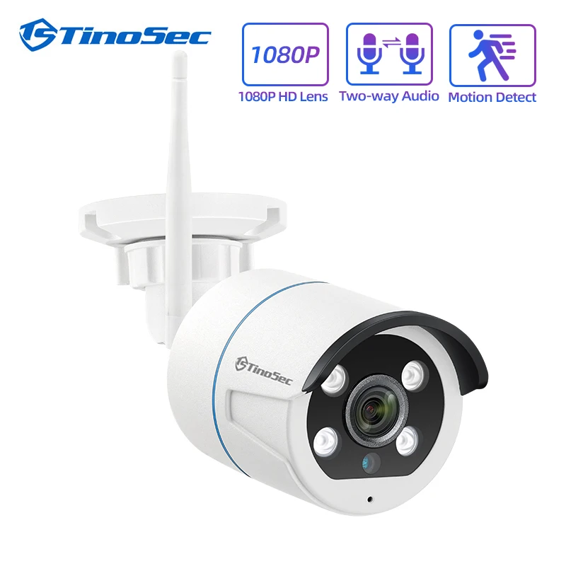 TinoSec 1080P IP наружная камера Wifi Беспроводная 2MP электронная почта оповещение CCTV
