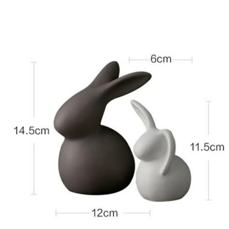 

European style ceramic rabbit, home office desktop decoration crafts, birthday gifts
