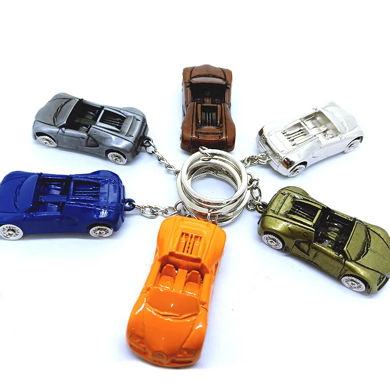 

Fashion Sports Car Metal Keychain Hot Sale In Europe America Schoolbag Backpack Pendant Car Key Key Ring Car Accessories Gist