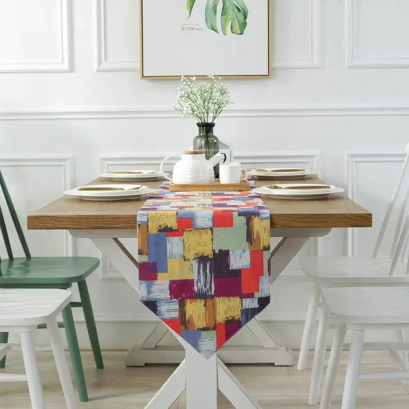 

Современная скатерть из полиэстера и хлопка с принтом, скатерть с защитой от загрязнений, столовый стол, столовая, Ресторанный стол, приспос...