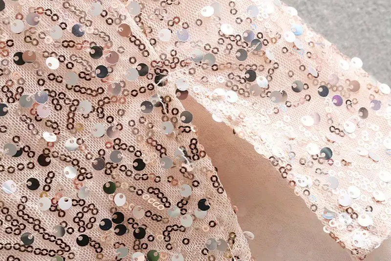 2019 женская сексуальная блуза с круглым вырезом без рукавов расшитая блестками