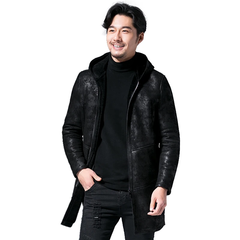 

Genuine Leather Men Jacket Sheep Shearling Real Fur Coat Plus Size Real Fur Wool Chaqueta Cuero Hombre C567A15741 KJ1114