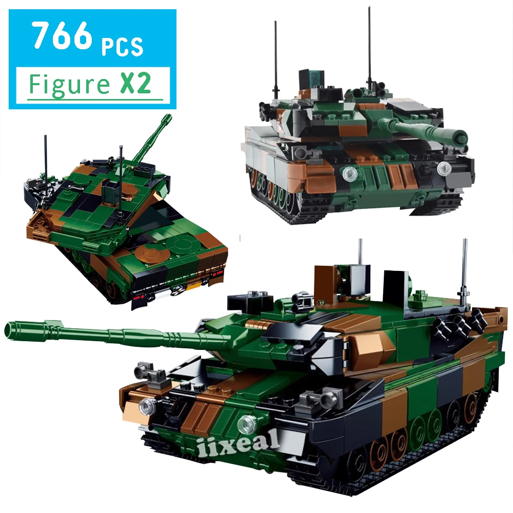 Военный автомобиль Второй мировой войны армейский танк строительный блок 2 в 1