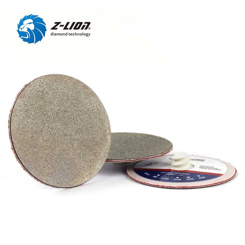 

Z-LION 2 Inch Roloc Rotary Abrasive Sanding Discs 4pcs Diamond Shanding Wheel Disc And 1 Pad Adapter Holder Stone Grinding Tool