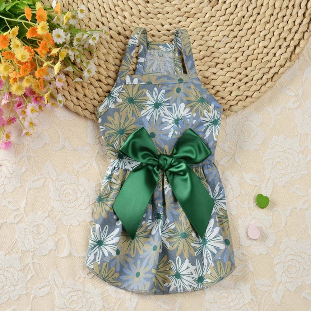 

Summer Pet Clothes Dog Dress Chihuahua Princess Dresses York Clothes For Dogs Lady Ribbon Skirts Pet Cat Accessories Dress